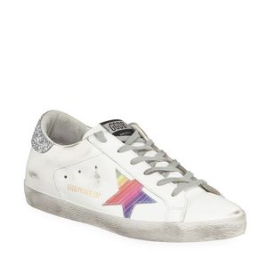 Golden Goose Superstar Rainbow Lace-Up Sneakers